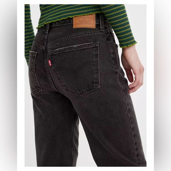 Levi's Premium Middy Straight Jeans in No Service Black size 29 - Picture 13 of 16